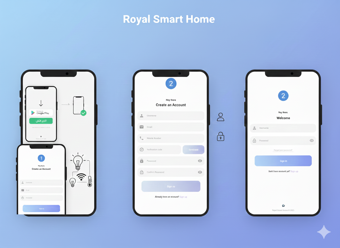 آموزش نصب و راهاندازی اپلیکیشن کنترل کلید لمسی هوشمند رویال (Royal Smart Home)